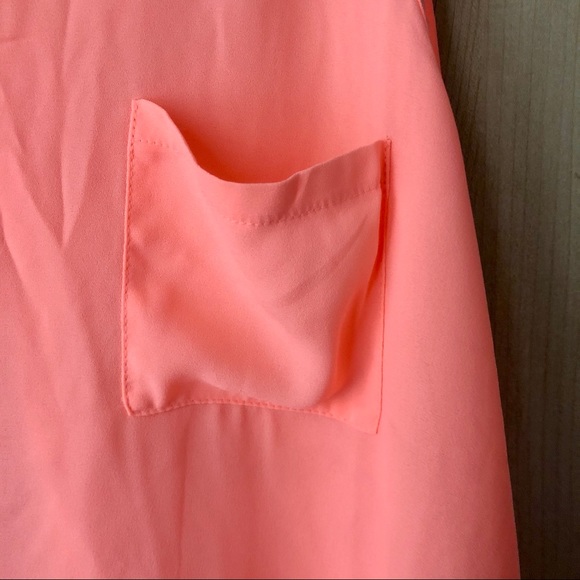 2/$25 Lush Nordstrom Neon Chiffon Tank Top - Picture 3 of 6